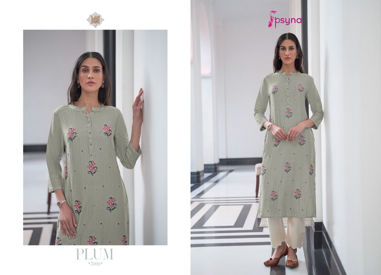 Psyna Plum Vol 2 Ethnic Wear Wholesale Designer Kurtis